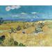 Van Gogh: Wheat Fields 1888. /N Wheat Fields With Reaper. Oil On Canvas Vincent Van Gogh June 1888. Poster Print by (18 x 24)