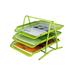 SagaSave 3 Layer Stackable Filing Trays Holders for Files Document Magazine Papers Geometrical Mesh Design