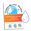 TerraSlate Waterproof Paper | 8 Mil 80lb Cover | 8.5 x 14 Legal Size | Waterproof Laser Printer Copy Paper | 250 Sheets