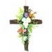 Eleanos 11in Easter Wreath with Easter Egg Ferns and Cherry Berries Easter Wreaths for Front Door Easter Decor