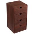NUOLUX Wooden Storage Box Desktop Drawer Organizer Wood Outdoor Bins Crates Tabletop Cabinet Desk Mini Dresser Cube Boxes