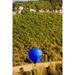 Elevated view of hot air balloon over Dordogne River Valley Castelnaud-la-Chapelle Dordogne Aquitaine France Poster Print by Panoramic Images (24 x 36)
