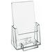 Azar Counter Trifold Brochure Holder With Business Card Pocket Clear 50/Pack 252922-50PK