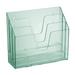 Acrimet Horizontal Triple File Folder Organizer (Clear Green Color)