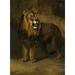 Lion From The Menagerie Of King Louis Napoleon By Pieter Gerardus Van Os 1808 Dutch Oil Painting. (Bsloc_2016_1_291) Poster Print (24 x 36)