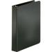 Business Source Basic Round-ring Binder - 1 Binder Capacity - 8 1/2 x 5 1/2 Sheet Size - 3 x Round Ring Fastener(s) - Vinyl - Black - Recycled - Open and Closed Triggers - 1 | Bundle of 10 Each