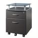 Scranton & Co 2 Drawer Wood Mobile File Cabinet in Graphite