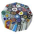 GlassOfVenice Murano Glass Millefiori Octagonal Paperweight - Medium