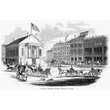 Portland Maine 1853. /Na View Of City Hall And Market Square In Portland Maine. Wood Engraving American 1853. Poster Print by (18 x 24)