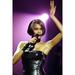 Whitney Houston stunning in concert pose performing in black off shoulder dress 24x36 Poster