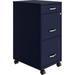 Lorell LLR00060NY SOHO File & File Mobile File Cabinet Navy - 3 Drawer