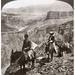 Grand Canyon: Sightseers. /Na Man And A Woman Riding Mules Along The Edge Of A Precipice On The Grand View Trail In The Grand Canyon In Arizona. Stereograph C1906. Poster Print by Granger Collection