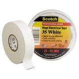 Scotch 35 Vinyl Electrical Color Coding Tape 3/4 x 66ft White Sold as 1 Roll
