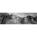 Panoramic Images PPI89452L USA South Dakota Mount Rushmore Low angle view of rock carvings - Black And White Poster Print by Panoramic Images - 36 x 12