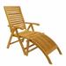 Ashley Reclining Folding Arm / Captain Solo / Single Dining Chair With Footrest Outdoor Patio Grade-A Teak Wood WholesaleTeak #WMDCARASFR