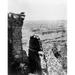 Grand Canyon C1907. /Na Woman On The Edge Of Grand View Point Overlooking The Grand Canyon In Arizona 5 000 Feet Above The Colorado River. Photographed C1907. Poster Print by Granger Collection