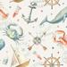 Floursack Nautical Pattern I Poster Print by Danhui Nai (12 x 12)