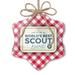 Christmas Ornament Worlds Best Scout Certificate Award Red plaid Neonblond