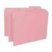 Interior File Folders 1/3-Cut Tabs Letter Size Pink 100/box | Bundle of 5 Boxes