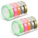 Replacement 3D Plastic 9mm Embossing Tapes 3/8 x 9.8 Compatible for Embossing Label Maker Organizer Xpress 12965 Xpress Pro 12966 Office Mate II 154000 10-Pack-Neon Pink/Orange/Green/Gold/Silver