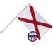 Alabama State Flag and 6ft Flagpole with Wall Mounting Bracket - 3ft x 5ft Knitted Polyester Flag State Flag Collection Flag Printed in The USA
