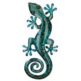 Regal Art & Gift Gecko Wall Décor Metal in Green/Blue | 14 H x 2 W x 29.5 D in | Wayfair 5530