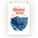 Blue Buffalo - Home on the Range - Lantern Press Artwork (12x18 Art Print Wall Decor Travel Poster)