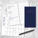 Classic Navy Blue Undated 3.5 x6.5 Monthly Pocket Planner - Appointment Calendar