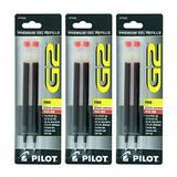 Pilot G2 Dr. Grip Gel/Ltd ExecuGel G6 Q7 Rollerball Gel Ink Pen Refills Red 7 mm 6 Pack