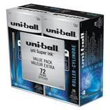 Uni-ball Roller Pens Micro Point 0.5 mm Micro Blue Ink 72/PK