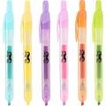 Mr. Pen- Retractable Highlighters 6 Pack Pastel Colors Chisel Tip No Smear Click Highlighter Bible Journaling Highlighter Highlighter Markers Retractable Highlighter Pens Mild Highlighters