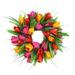 Tulip Wreath Door Wreath Artificial Flower Tulip Floral Twig Spring Wreath For Front Door Mothers Day Wreath New