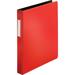 Business Source Slanted D-ring Binders - 1 Binder Capacity - 3 x D-Ring Fastener(s) - 2 Internal Pocket(s) - Chipboard Polypropylene - Red - PVC-fre | Bundle of 2 Each