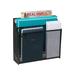 Mind Reader 3-Tier Jumbo Metal Mesh Letter File Holder Black