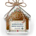 Ornament Printed One Sided Worlds Best Brew Master Certificate Award Christmas 2021 Neonblond