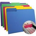 File Folder Plastic Folders Manila File Folders Assorted Positions for easy File Storage for home Work and Classroom Use 10 Pack