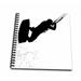 3dRose Up Up And Away Kiteboarder Silhouette - Mini Notepad 4 by 4-inch
