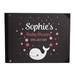 Darling Souvenir Grey Whale Fish & Dot Personalized Baby Shower Guest Book Hardbound Guest Sign-In Book Guest Registry Guestbook-9 x 12 Inches