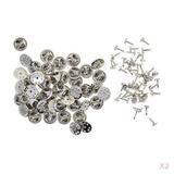 100 Sets Tie Tacks Butterfly Pinch Back Pins Clutch Lapel Scatter Pin Silver