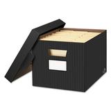 Bankers Box STOR/FILE Decorative Storage Box Letter/Legal Black/Gray 4/Carton 0029803
