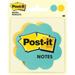 Post-itÂ® Super Sticky Die-Cut Notes - 150 x Assorted - 3 x 3 - Daisy - Assorted - Self-adhesive - 2 / Pack | Bundle of 2 Packs