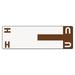 4PK Smead AlphaZ Color-Coded First Letter Combo Alpha Labels H/U 1.16 x 3.63 Dark Brown/White 5/Sheet 20 Sheets/Pack (67159)