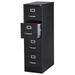 Pemberly Row 4 Drawer 26.5 Deep Letter File Cabinet in Black Fully Assembled