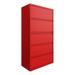 Hirsh 36 inch Wide 5 Drawer Metal Lateral File Cabinet for Home and Office Holds Letter Legal and A4 Hanging Folders Red