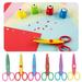 OTVIAP 6 Pcs Colorful Plastic Kids Album Hand Safety Paper Decor Edge Cutting Scissors DIY Tool Kids Safety Scissors Paper Edge Scissors