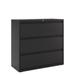 Hirsh 42 inch Wide 3 Drawer Metal Lateral File Cabinet for Home and Office Holds Letter Legal and A4 Hanging Folders Black