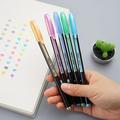 16 Colors Set DIY Gel Pens Highlighter Marker Pen Watercolor Pen Glitter Gel Pen for Adult Coloring Books Journals Drawing Doodling Art Markers