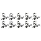 HGYCPP 10Pcs Metal Bulldog Grip Clip Food Sealer Bag Clamp Paper Document Ticket Binder