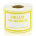 OfficeSmartLabels 3 x 2 Hello My Name is Labels for Name Tags Badges Visitor Badge (Yellow 300 Labels per Roll 4 Rolls)