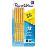 Paper Mate Sharpwriter Mechanical Pencils 0.7mm Yellow Barrel 5/pk (30376)